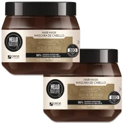 Hello Nature Maschera per capelli con olio di cocco, cura dei capelli biologica e vegana