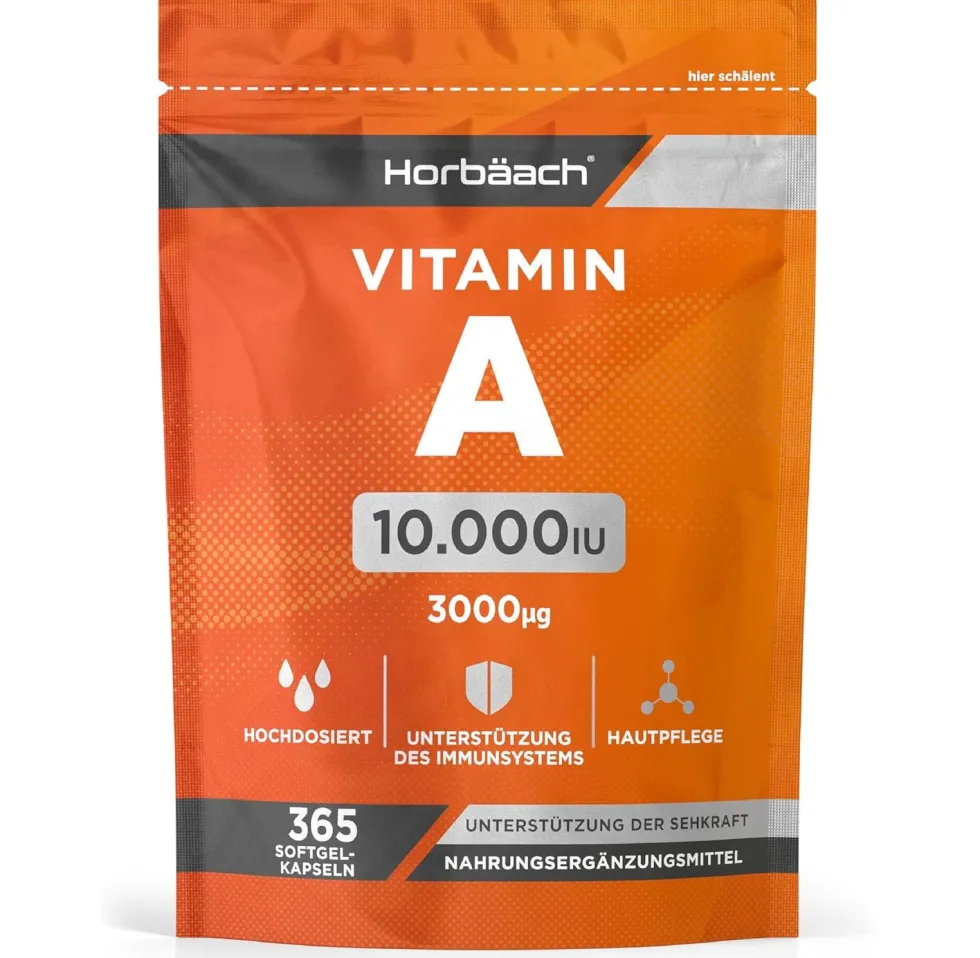 Horbaach Vitamina A ad alto dosaggio 10000 UI Capsule