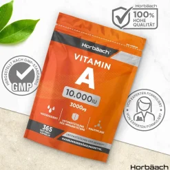 Horbaach Vitamina A ad alto dosaggio 10000 UI Capsule