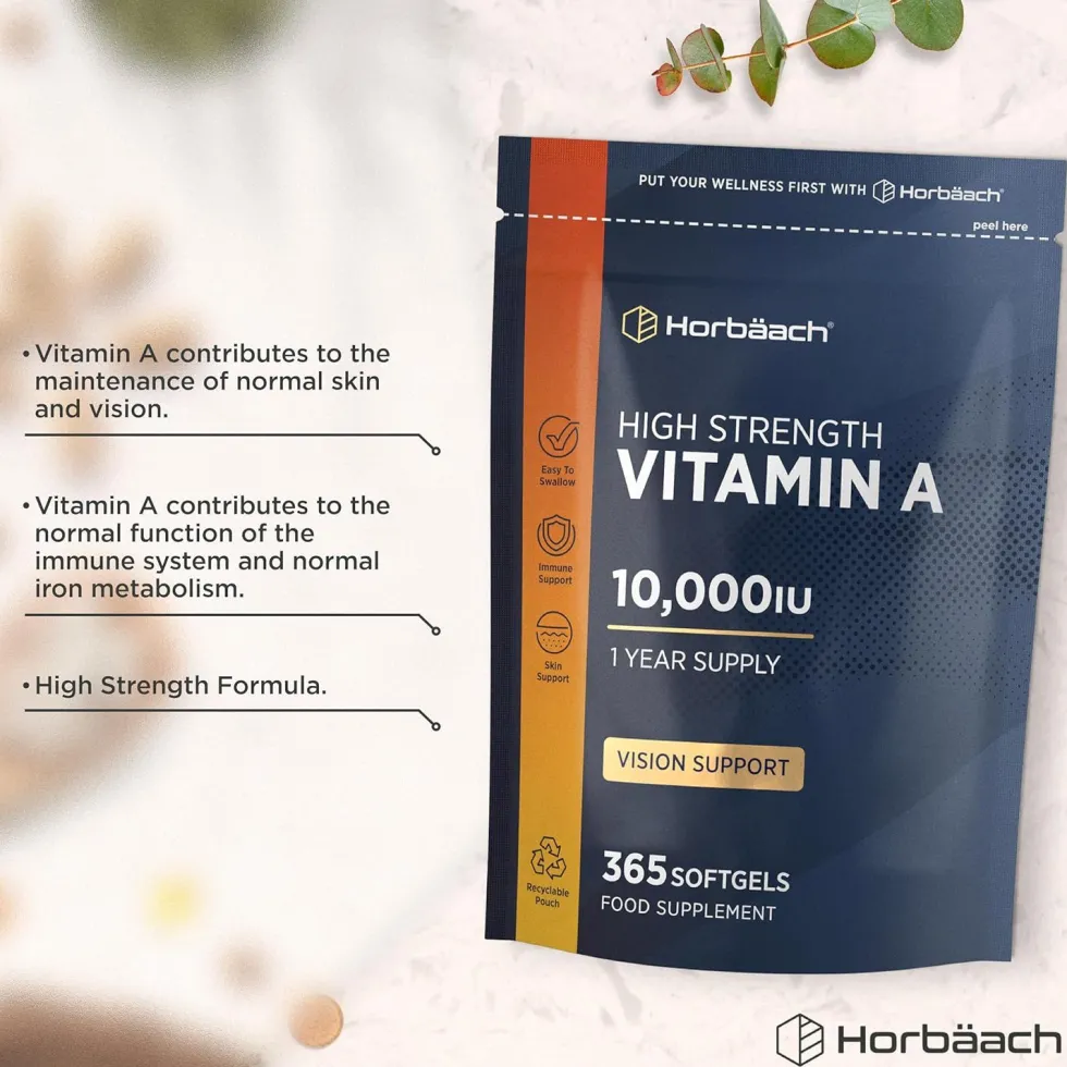 Horbaach Vitamina A ad alto dosaggio 10000 UI Capsule