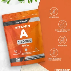 Horbaach Vitamina A ad alto dosaggio 10000 UI Capsule