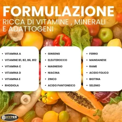 HYPER Power Start Multivitaminico Multiminerale Potenziato con Rhodiola GinsengEleuterococco