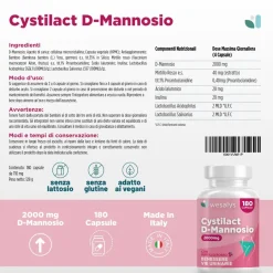 Integratore Cistite con D-Mannosio CYSTILACT di WESALYS® - per il Benessere Vie Urinarie