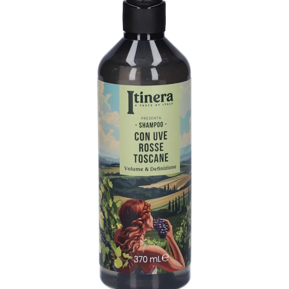 Itinera Shampoo Ricci Sublimi Con Uve Rosse Toscane Flacone