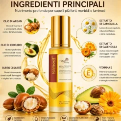 KARSEELL Siero per Capelli con Olio di Argan Idratante Riparatrice Anticrespo Brillantezza