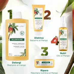 Klorane Balsamo al Mango Nutriente 200ml - Capelli secchi