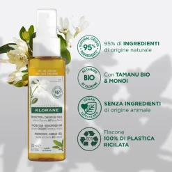 Klorane Olio al Tamanu BIO e Monoi 100ml- Capelli esposti al sole