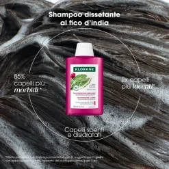 Klorane Shampoo idratante e illuminante al Fico d’India 200ml - Capelli disidratati, idratazione