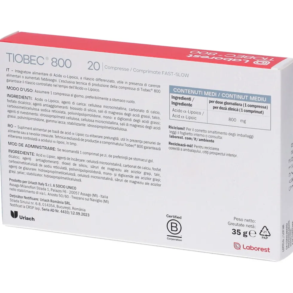 Laborest® Tiobec® 800 Compresse