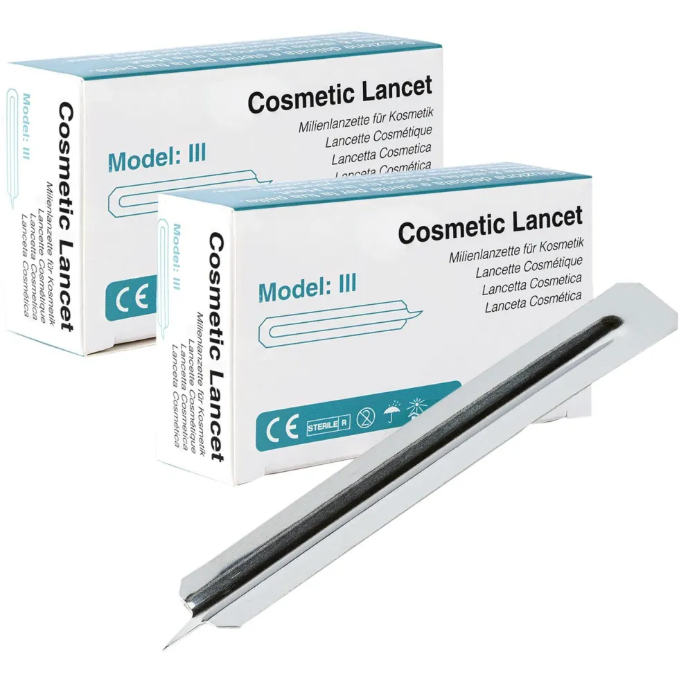 200 lancette per milia - Lancette sterili cosmetiche - Rimuovi brufoli