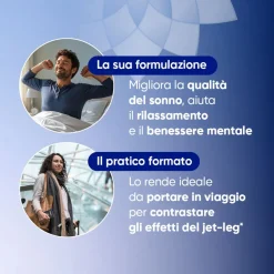 Mag Notte con Melatonina, Magnesio, Griffonia per Dormire Bene, Favorire il Rilassamento e Qualità del Sonno, 24 bst