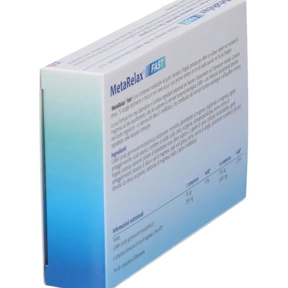 Metagenics Metarelax Fast Compresse Masticabili Gusto Naturale Di Fragola