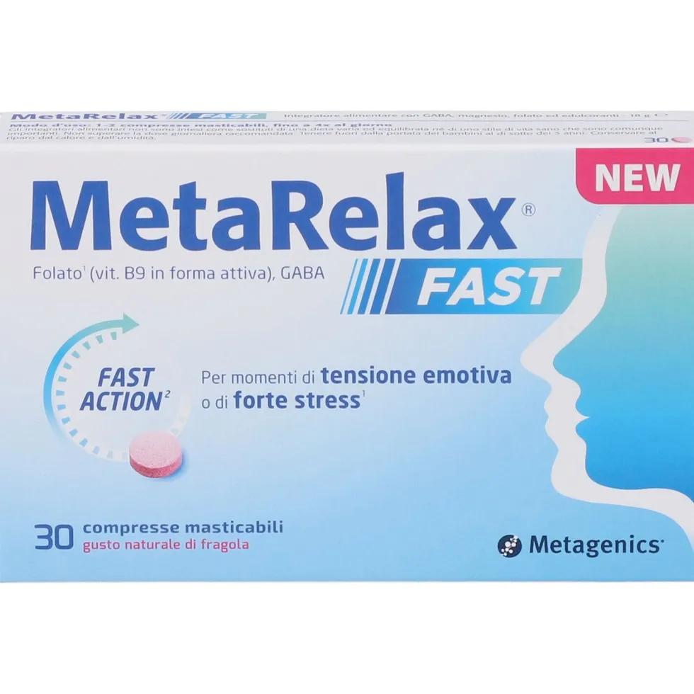 Metagenics Metarelax Fast Compresse Masticabili Gusto Naturale Di Fragola