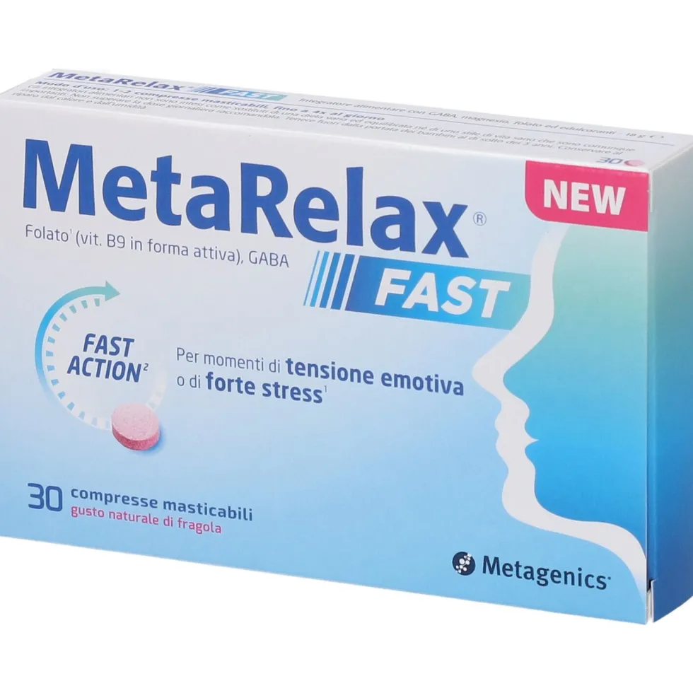 Metagenics Metarelax Fast Compresse Masticabili Gusto Naturale Di Fragola