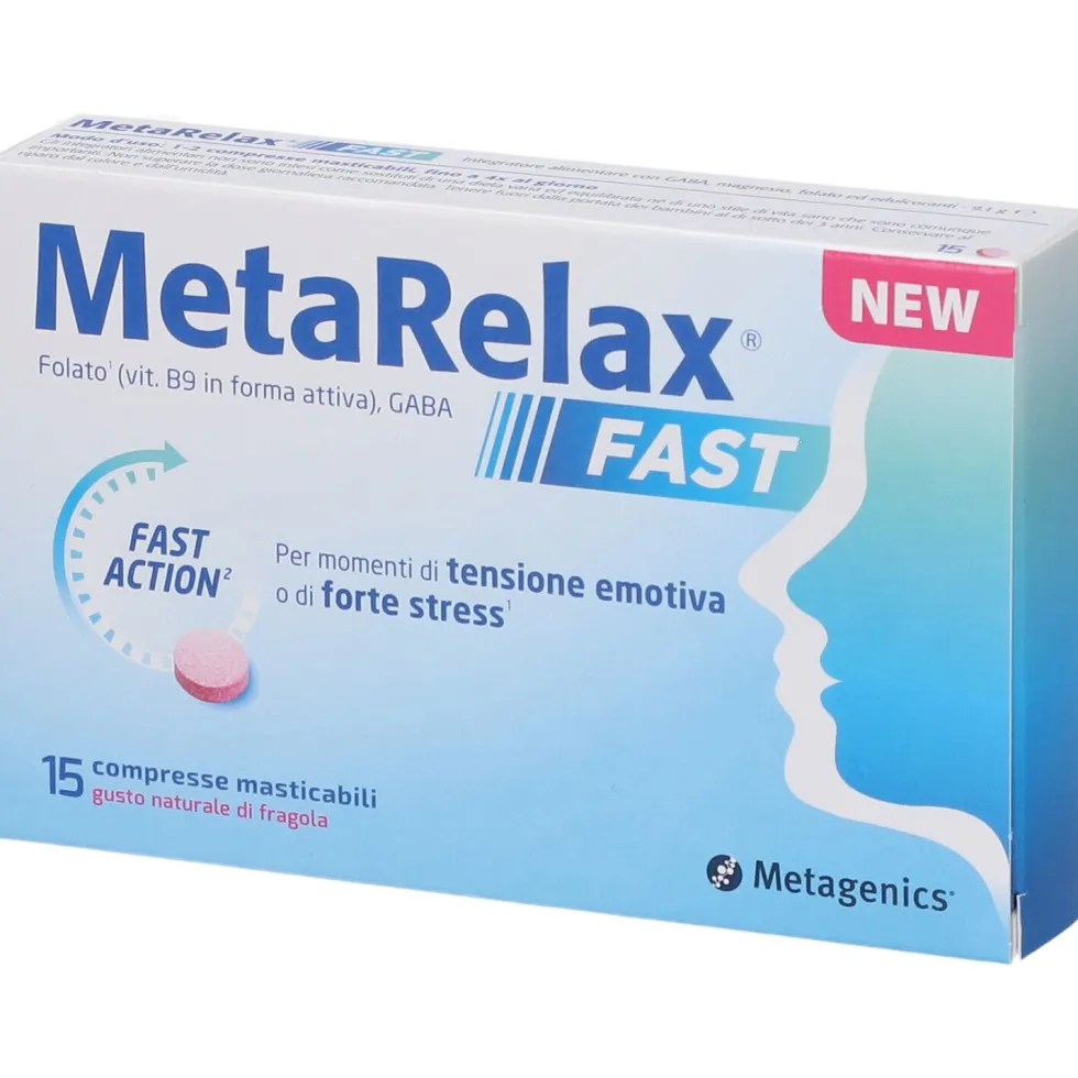Metagenics Metarelax Fast Compresse Masticabili Gusto Naturale Di Fragola