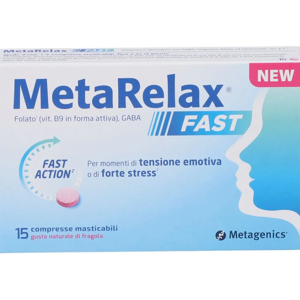 Metagenics Metarelax Fast Compresse Masticabili Gusto Naturale Di Fragola