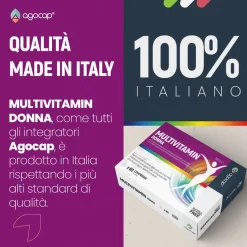 Multivitaminico Donna con Ferro, Acido Folico e Vitamine B - Integratore Stanchezza e Affaticamento
