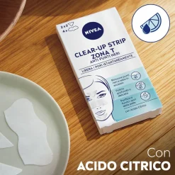 Nivea Clear-Up Strips Zona T 6 cerotti, Cerotti punti neri anti-imperfezioni per la pulizia viso