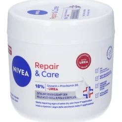 Nivea Crema Corpo Repair & Care Urea 400 ml, Crema multiuso idratante per pelle molto secca e ruvida