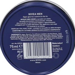 Nivea Men Creme Crema Idratante Uomo 75 ml, Crema multiuso per la cura uomo di viso, corpo e mani
