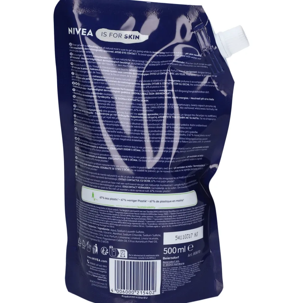 Nivea Men Energy Shower Gel Ricarica