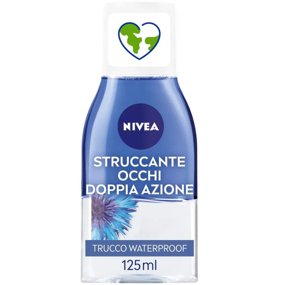 Nivea Struccante Occhi Doppia Azione 125 ml, Olio struccante bifasico per gli occhi + MICELLAIR ACQUA MICELLARE 5in1 PELLI SENSIBILI mini 100 ml GRATIS