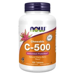 NOW FOODS Vitamina C 500 mg Gusto ciliegia