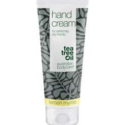 Olio Australian Bodycare di tea tree per la cura del corpo + crema per le mani al mirto e limone
