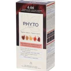 Phyto Paris Kit Colorazione Permanente Castano Rosso Intenso Ciliegia 6.66