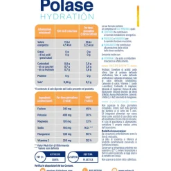 Polase Hydration Magnesio e Potassio Vitamina C Arancia, 12 bustine