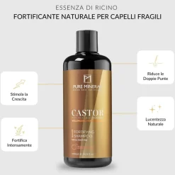 Pure Mineral - Shampoo Fortificante Ricino