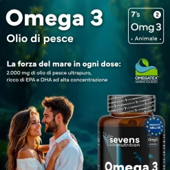 SEVENS NUTRITION Capsule di Omega 3 Olio di Pesce