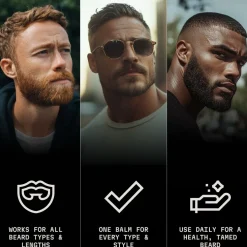 Striking Viking Balsamo barba – Oceano Blu, tenuta leggera, karité, cera di api e olio di jojoba