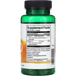 SWANSON Vitamine A e D dall'olio di fegato di merluzzo