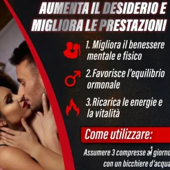 TESTOSTERONE | Vitastrong Testobooster Naturale con Ashwagandha KSM-66 750mg, Tribulus 95%, Zinco