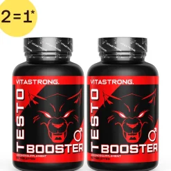 TESTOSTERONE | Vitastrong Testobooster 2x1 con Ashwagandha KSM-66 750mg, Tribulus 95%, Zinco