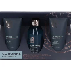 The Luxury Bathing Company GC Homme Fine Grooming Set Regalo Gel Doccia + Shampoo Barba e Capelli + Ammollo per Muscoli