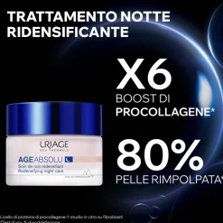 URIAGE AGE ABSOLU Crema notte antiage ridensificante booster di pro-collagene Rughe, elasticità - Risparmia il 10% con il codice: AGE10