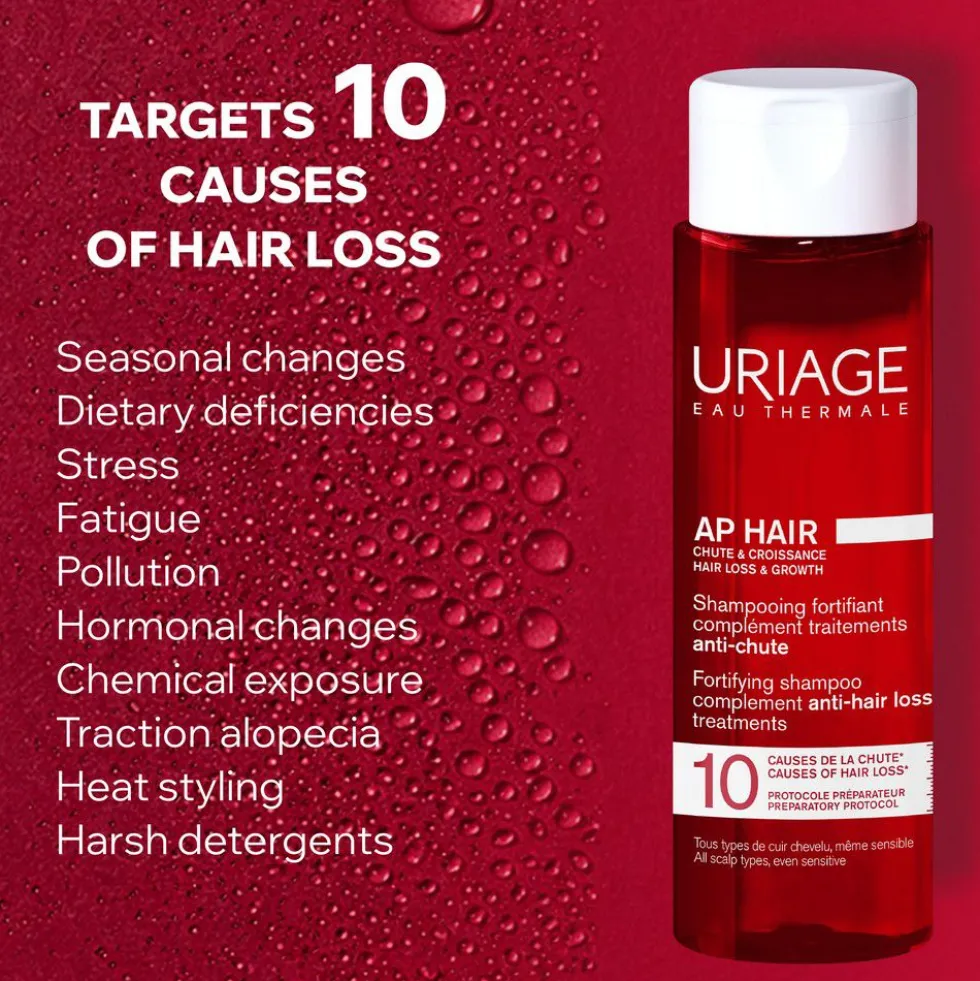 URIAGE AP HAIR Shampoo volumizzante capelli fini, uomo, donna, uso frequente