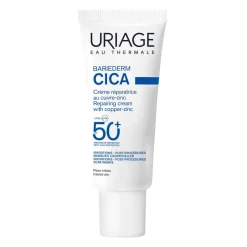 Uriage Bariéderm Cica+ Crema riparatrice con Rame- Zinco SPF50+ - pelle danneggiata, viso, corpo