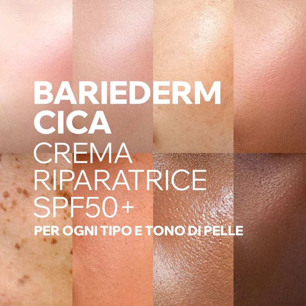 Uriage Bariéderm Cica+ Crema riparatrice con Rame- Zinco SPF50+ - pelle danneggiata, viso, corpo
