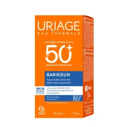 Uriage Bariésun Aqua Fluid Ultra Mat SPF50+ Crema Viso Solare Effetto Opacizzante