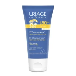 URIAGE BEBE 1a Crema solare Minerale viso SPF50+, pelle sensibile di neonati, bambini
