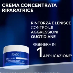 URIAGE CICA DAILY Crema nutriente riparatrice, viso, pelle secca fragilizzata eco-ricarica
