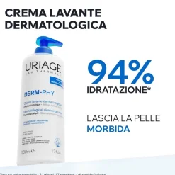 URIAGE DERM-PHY Crema Doccia Lavante Dermatologica, pelle secca e sensibile