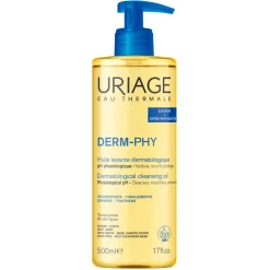 URIAGE DERM-PHY Olio Lavante Dermatologico bagno e doccia, pelle secca e sensibile