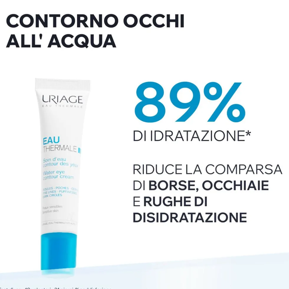 URIAGE Eau Thermale Contorno occhi idratante, decongestionante, borse, occhiaie, rughe sottili