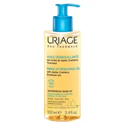 URIAGE Olio detergente struccante, pelle sensibile normale o secca, occhi, viso, labbra