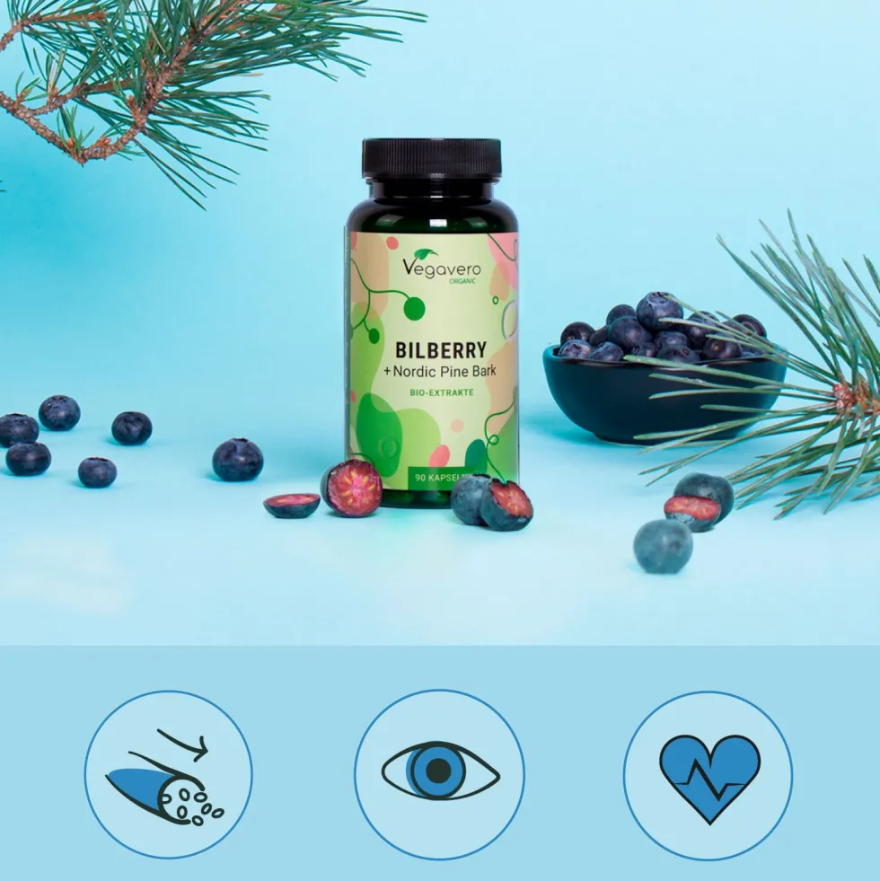 VEGAVERO Mirtillo Nero + Corteccia di Pino BIO,