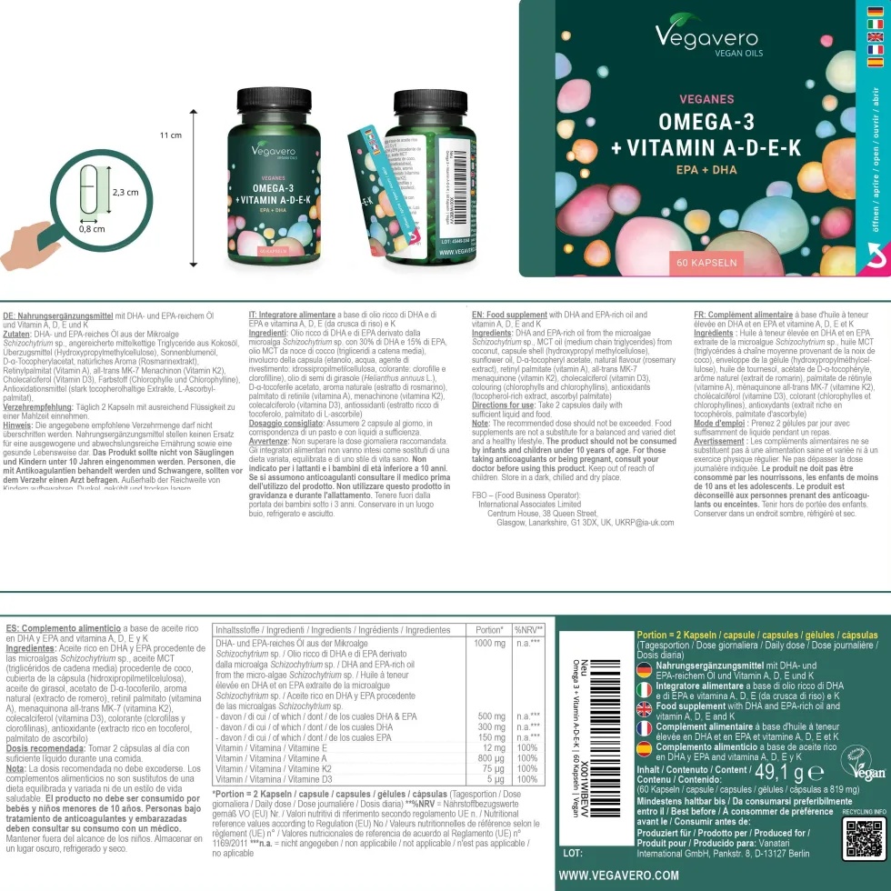 VEGAVERO Omega 3 + ADEK